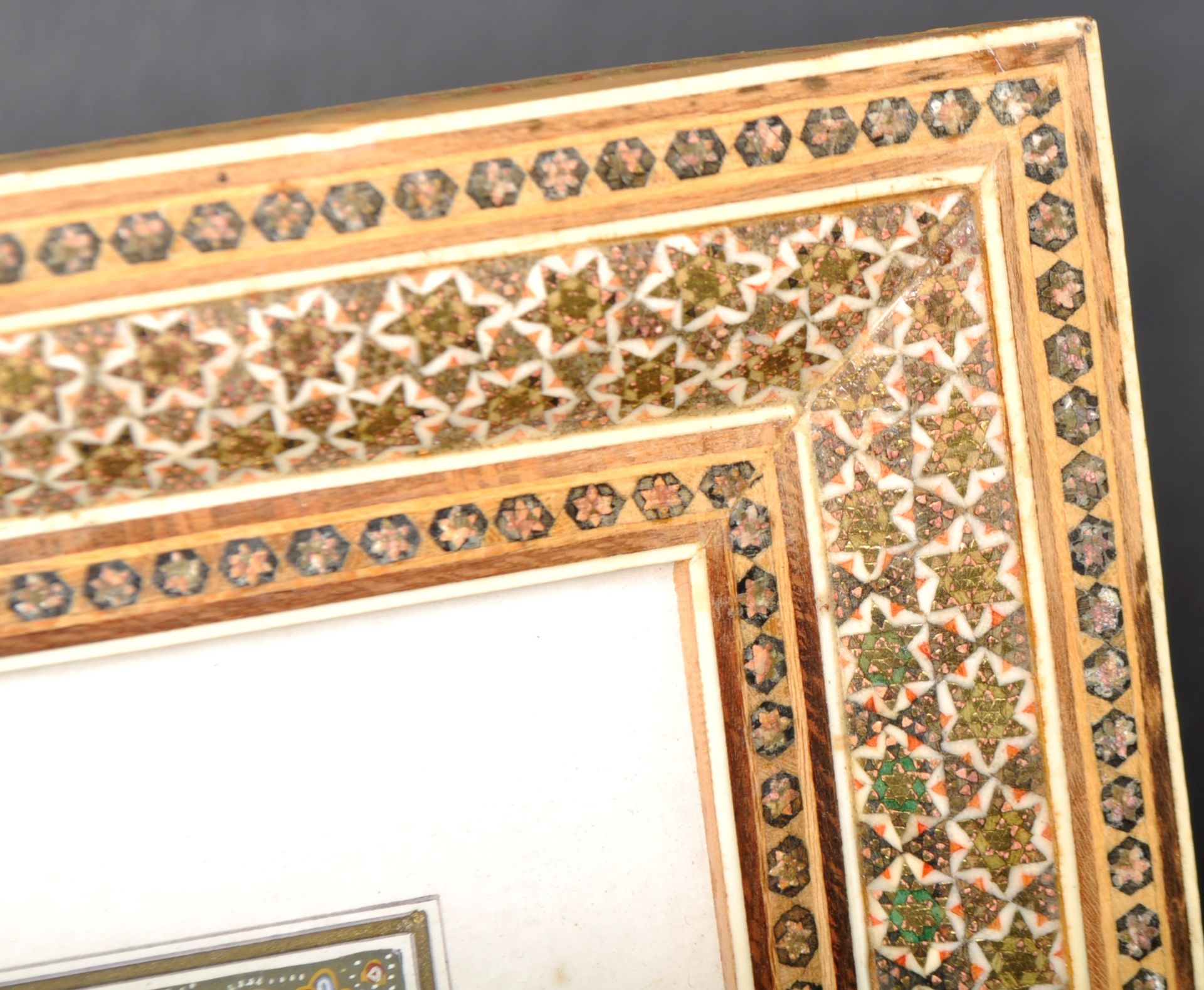 19TH CENTURY ANGLO INDIAN PERSIAN MUGHAL IVORY PANEL IN FRAME - Image 3 of 8