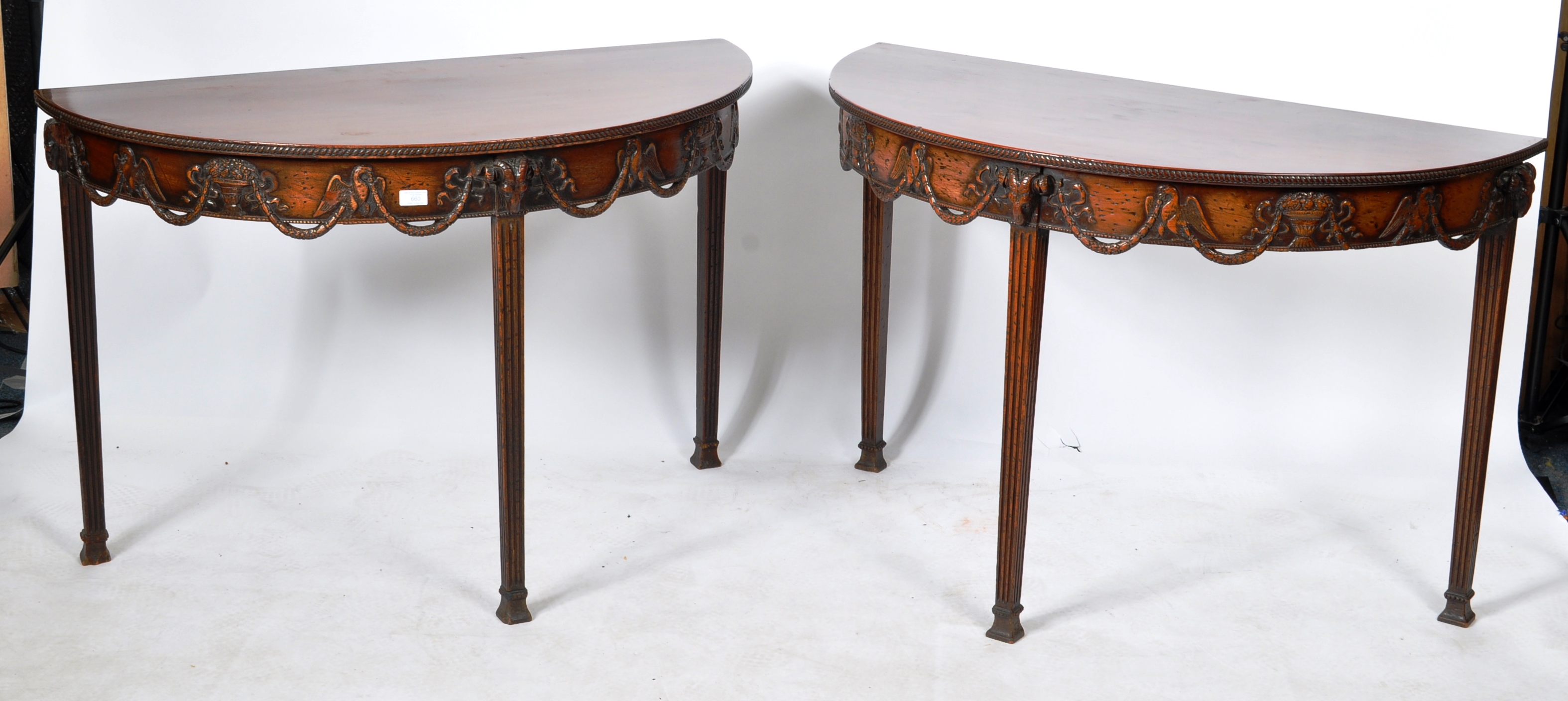 PAIR OF ROBERT ADAM MANNER CONSOLE TABLES - Image 2 of 9