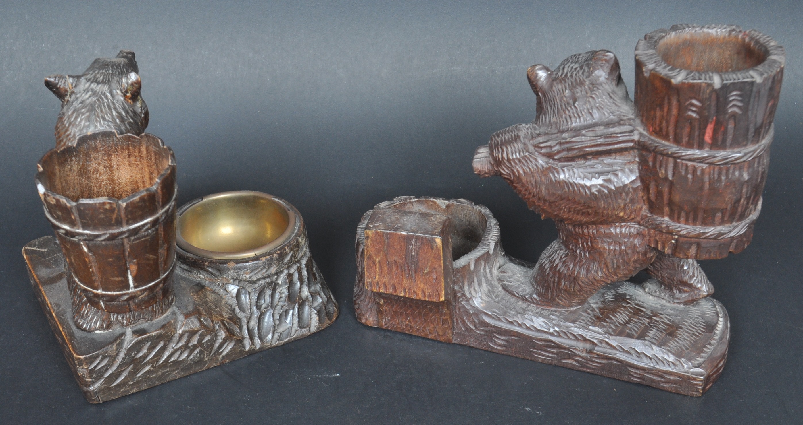 TWO 19TH CENTURY GERMAN CARVED BEAR MATCHBOX HOLDERS - Image 5 of 5