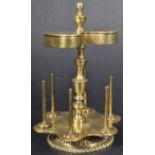 19TH CENTURY POLISHED BRASS THREAD STAND