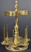 19TH CENTURY POLISHED BRASS THREAD STAND