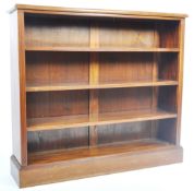19TH CENTURY VICTORIAN SOLID WALNUT OPEN LIBRARY BOOKCASE