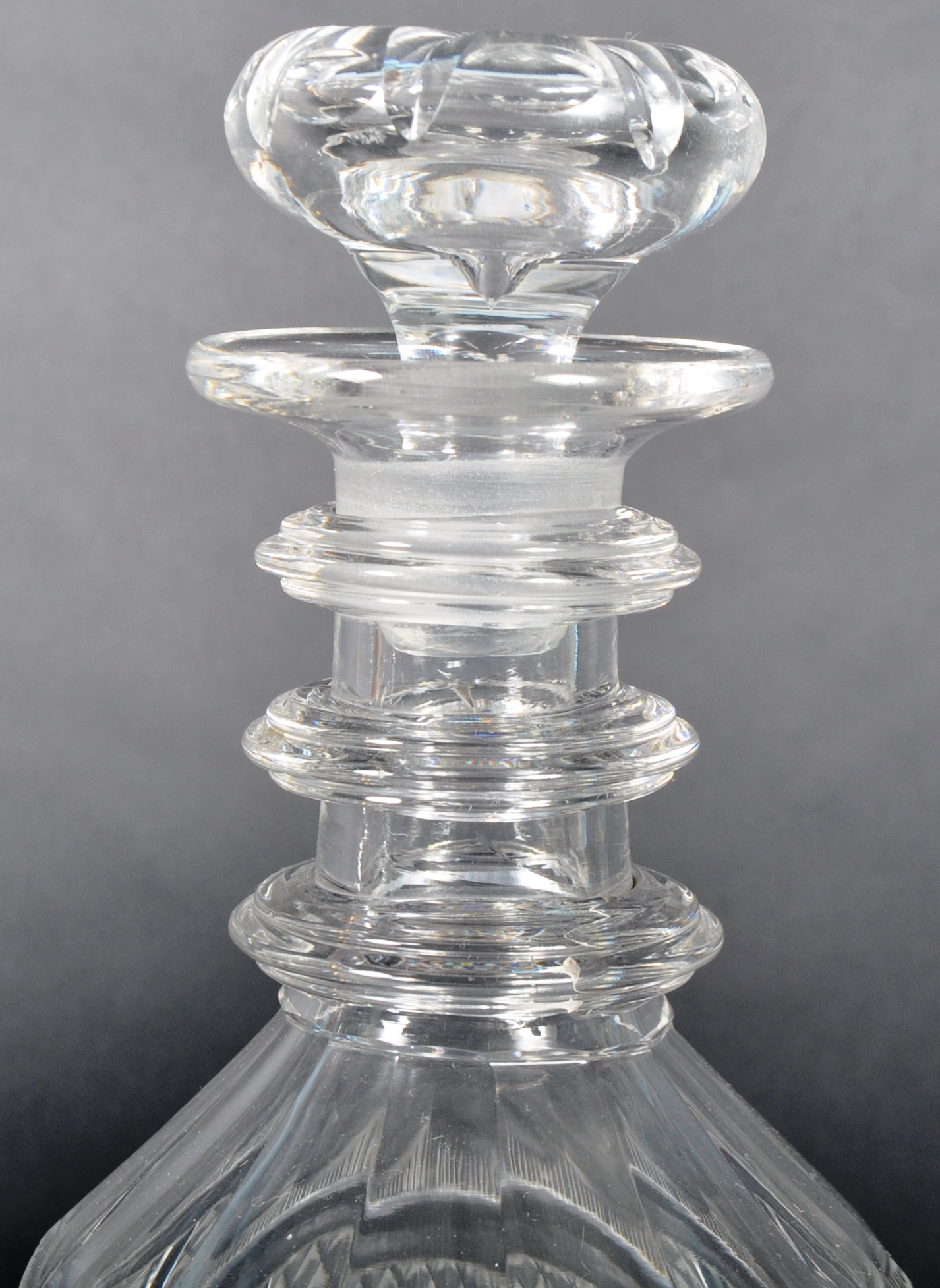 TWO 19TH CENTURY HAND BLOWN PRUSSIAN MANNER DECANTERS - Image 6 of 8