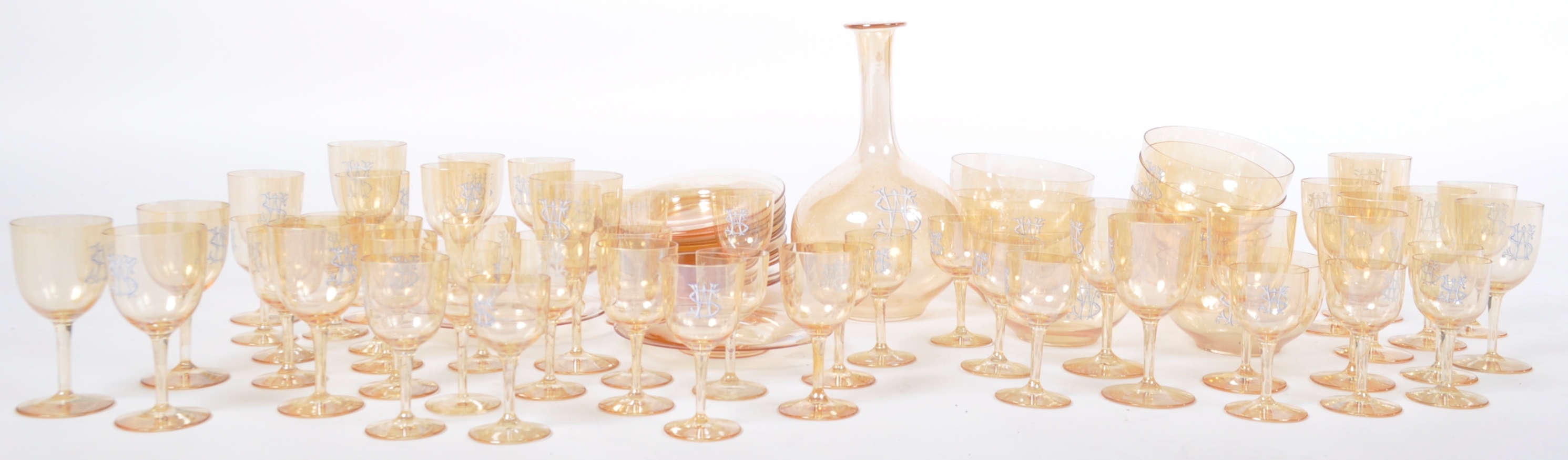 COLLECTION OF 19TH CENTURY VICTORIAN MONOGRAMMED GLASSES - Image 2 of 10