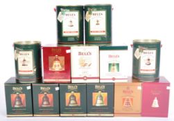 COLLECTION OF BELLS WHISKY CHRISTMAS DECANTERS