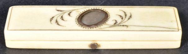 18TH CENTURY IVORY AND GOLD TOOTHPICK CASE