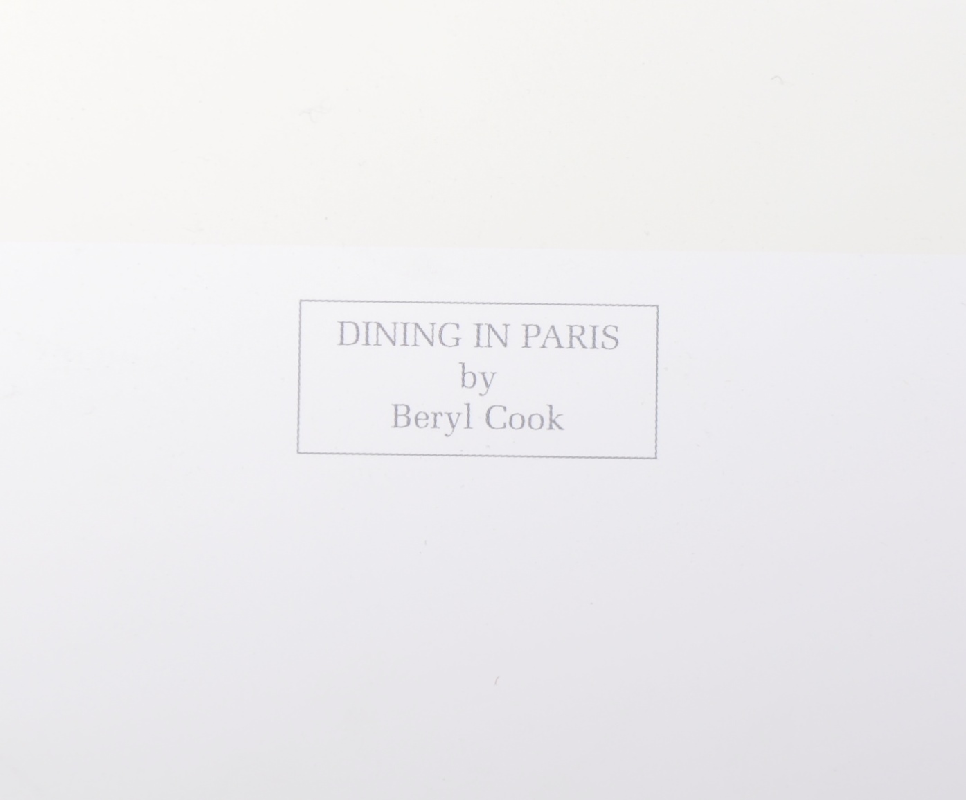 BERYL COOK (1926-2008) - DINING IN PARIS - SIGNED PRINT - Image 8 of 8