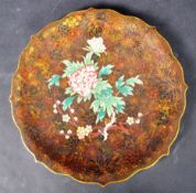 EARLY 20TH CENTURY CHINESE QING DYNASTY CLOISONNE PLATE