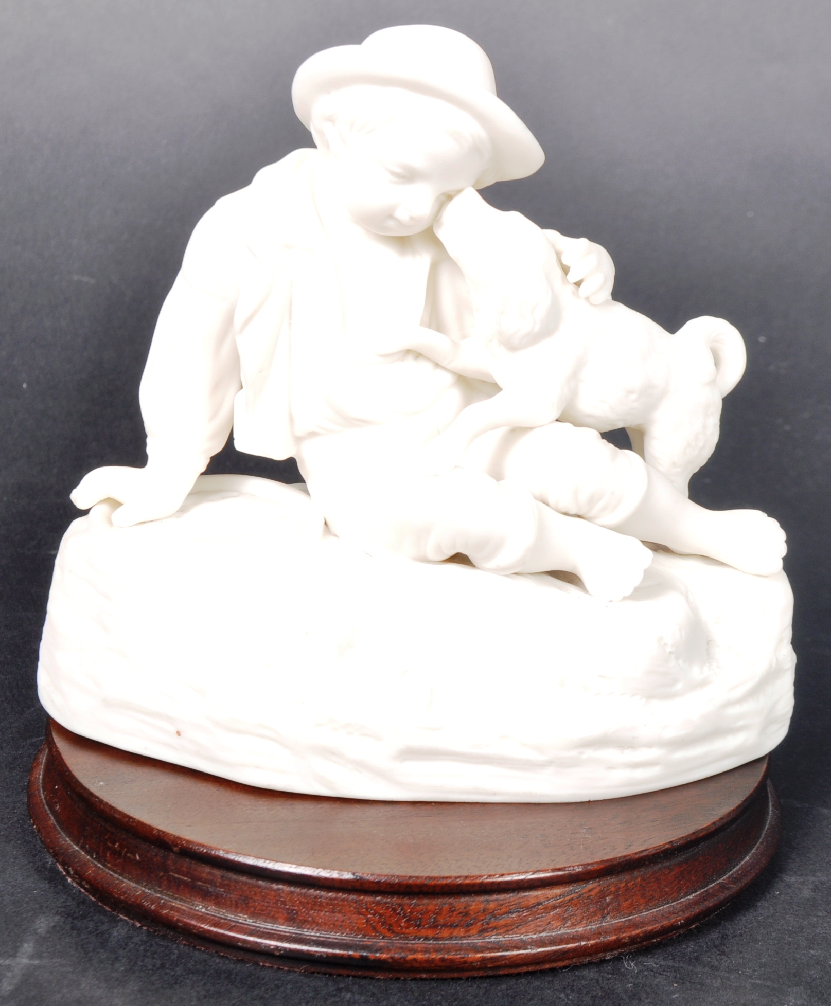 19TH CENTURY PARIAN WARE GROUP OF BOY AND DOG - Image 2 of 6