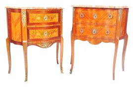 PAIR OF LATE 19TH CENTURY ITALIAN MARBLE TOPPED CHESTS