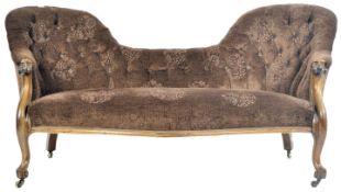 19TH CENTURY CHESTERFIELD DOUBLE CHAISE LONGUE SOFA
