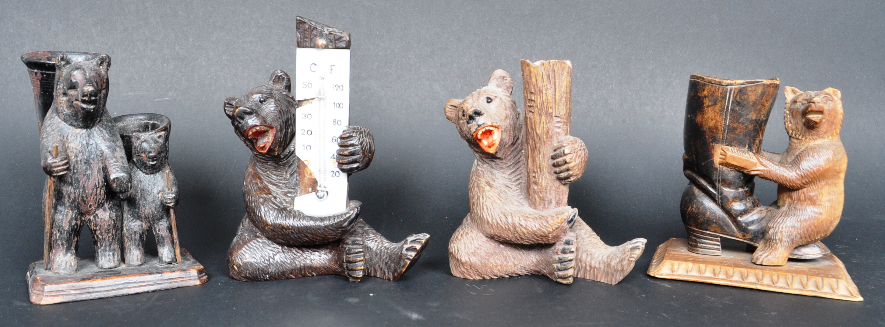 COLLECTION OF FOUR 19TH CENTURY GERMAN BLACK FOREST BEARS