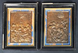 AFTER GIAN FEDERIGO BONZAGNA - PAIR OF 18TH CENTURY BRONZE PLAQUES