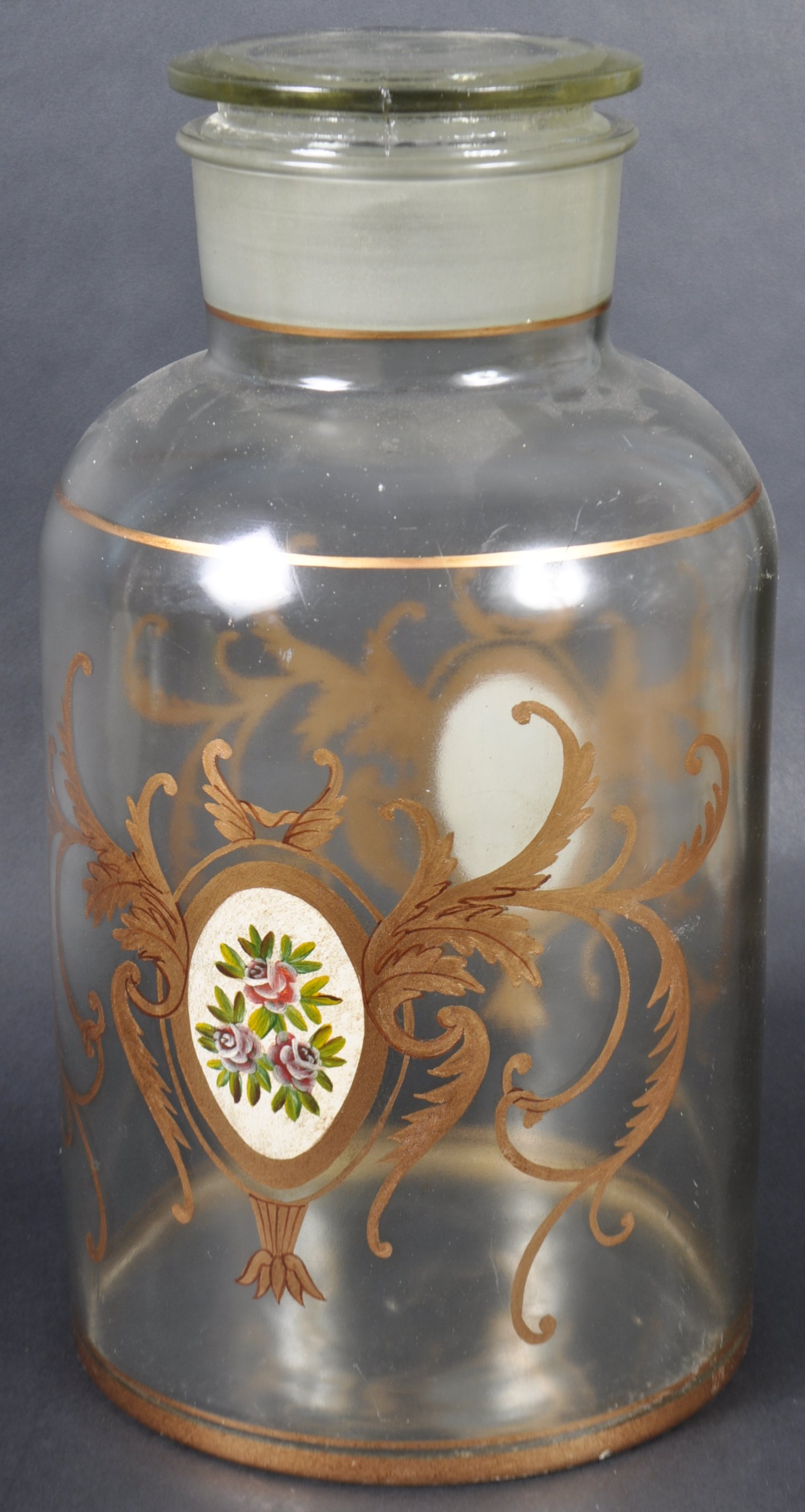 LARGE 19TH CENTURY VICTORIAN GILT GLASS SWEET JAR