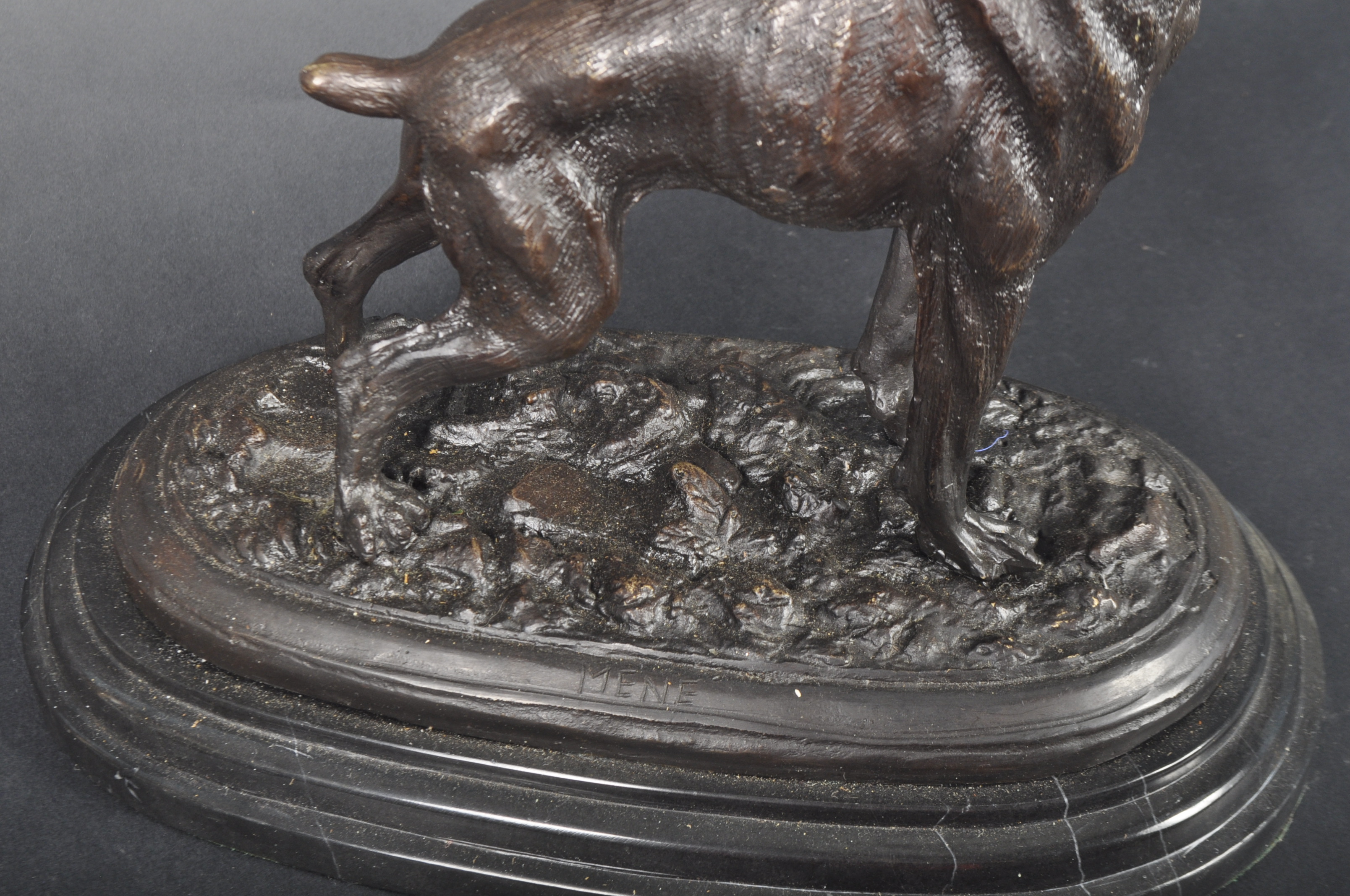 AFTER JULES MENE - BRONZE FIGURE / STATUE OF A BOXER DOG - Image 8 of 8