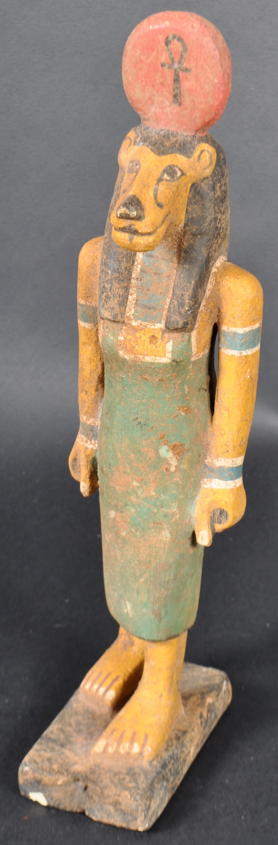 BELIEVED ANCIENT EGYPTIAN HAND CARVED LIGHT WOOD FIGURINE - Image 2 of 7