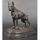 AFTER JULES MENE - BRONZE FIGURE / STATUE OF A BOXER DOG