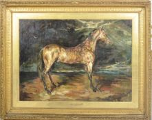 EARLY 20TH CENTURY OIL ON CANVAS PAINTING OF A HORSE