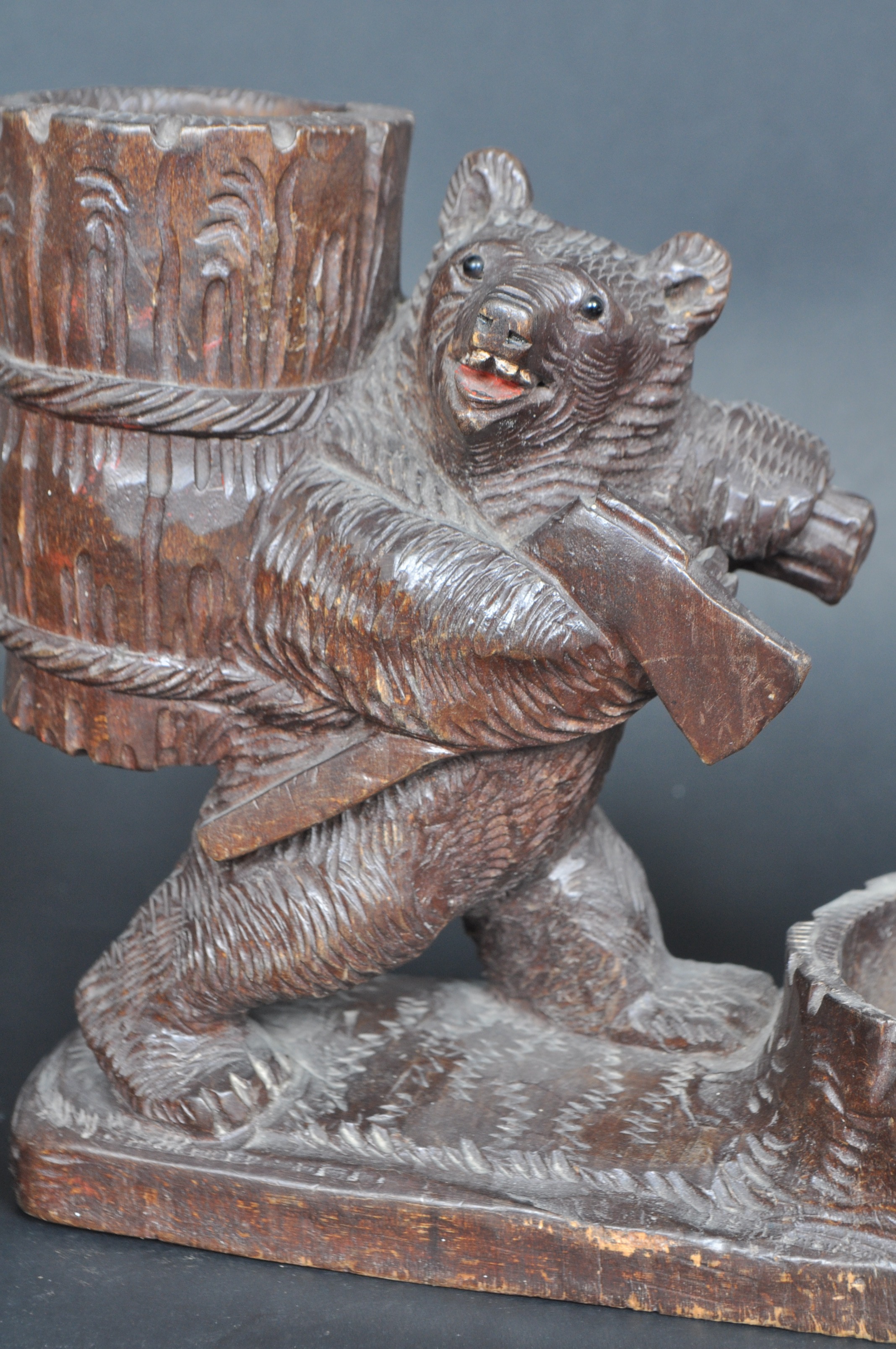 TWO 19TH CENTURY GERMAN CARVED BEAR MATCHBOX HOLDERS - Image 4 of 5