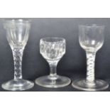 COLLECTION OF THREE GEORGE III DRINKING GLASSES