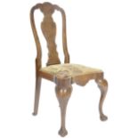 18TH CENTURY MANNER DUTCH WALNUT SIDE CHAIR