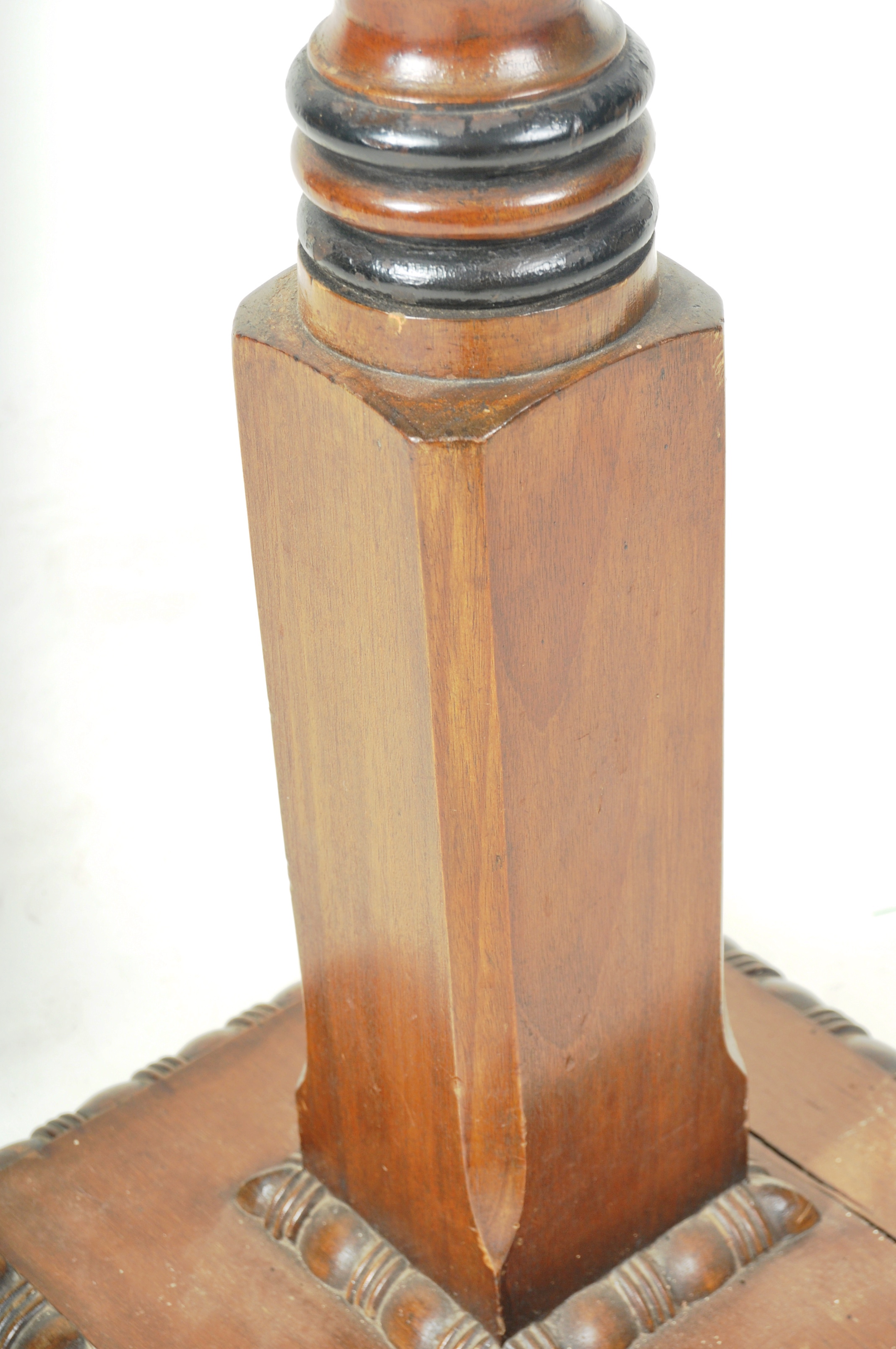 19TH CENTURY MAHOGANY PEDESTAL COLUMN BUST STAND - Image 3 of 4