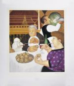 BERYL COOK (1926-2008) - DINING IN PARIS - SIGNED PRINT