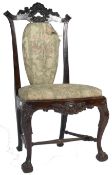 18TH CENTURY JAMAICAN INDIGENOUS CARVED WOOD DINING CHAIR