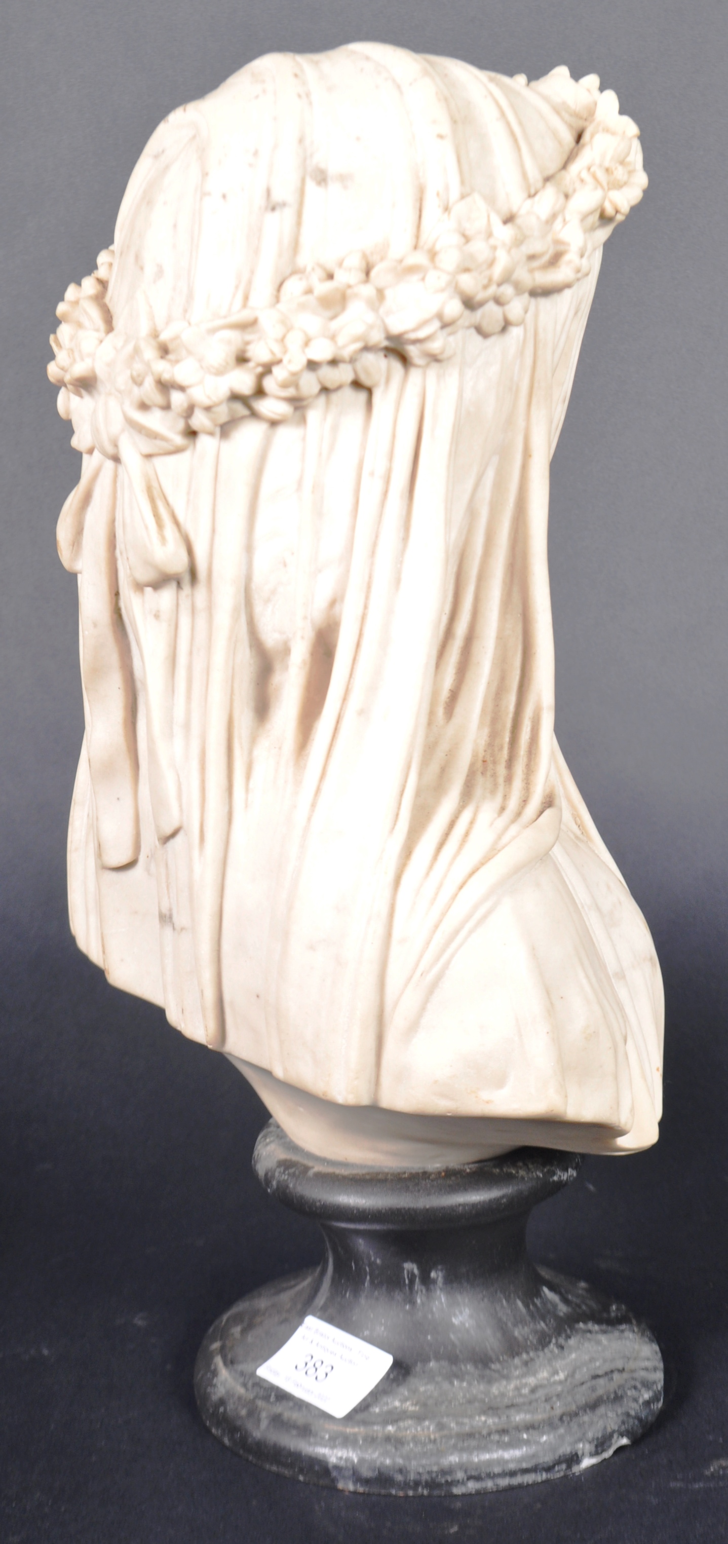 AFTER RAPHAELLE MONTI - THE VEILED VIRGIN - 20TH CENTURY BUST - Image 7 of 8