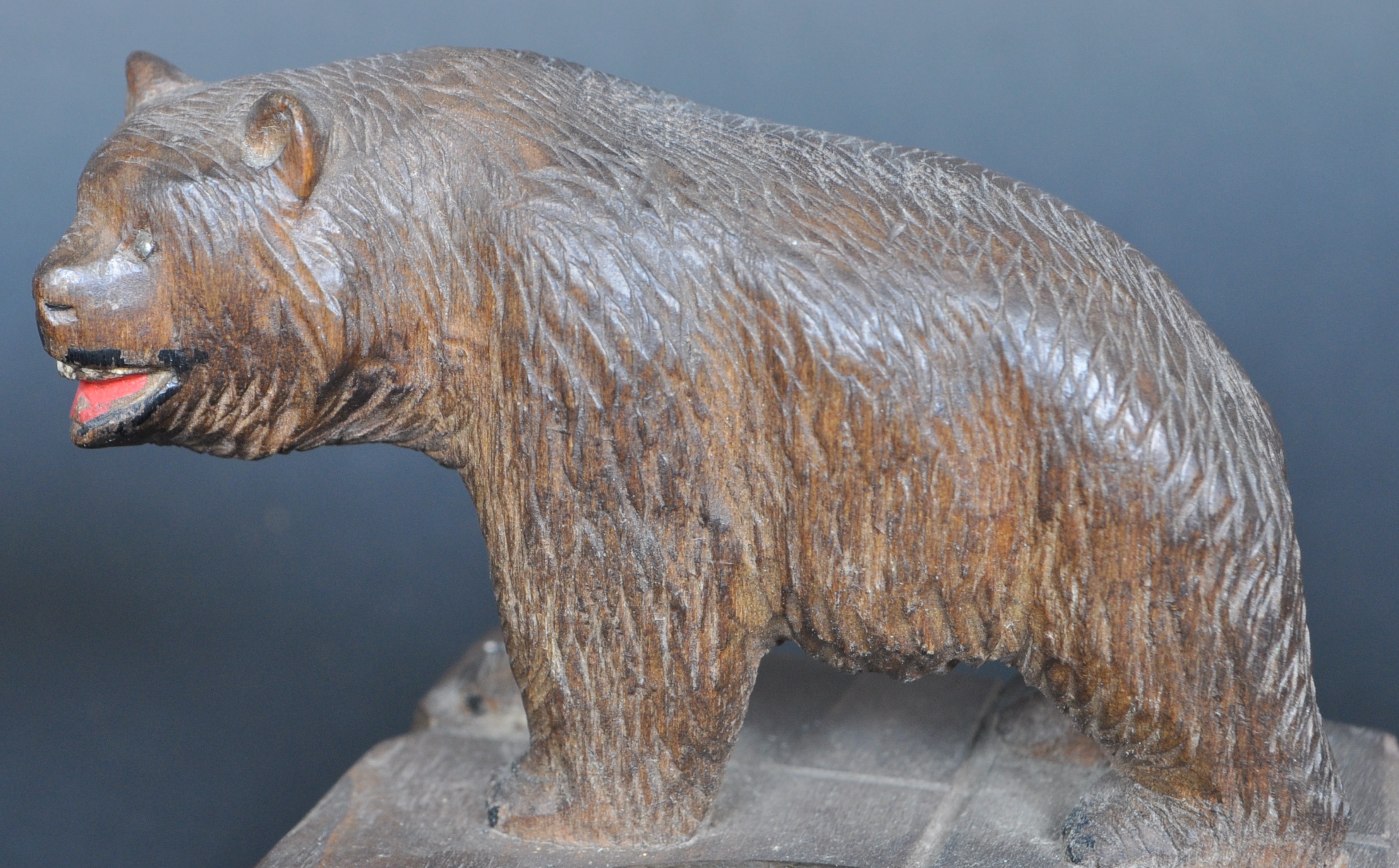 COLLECTION OF 19TH CENTURY HAND CARVED BLACK FOREST BEAR ITEMS - Image 4 of 6