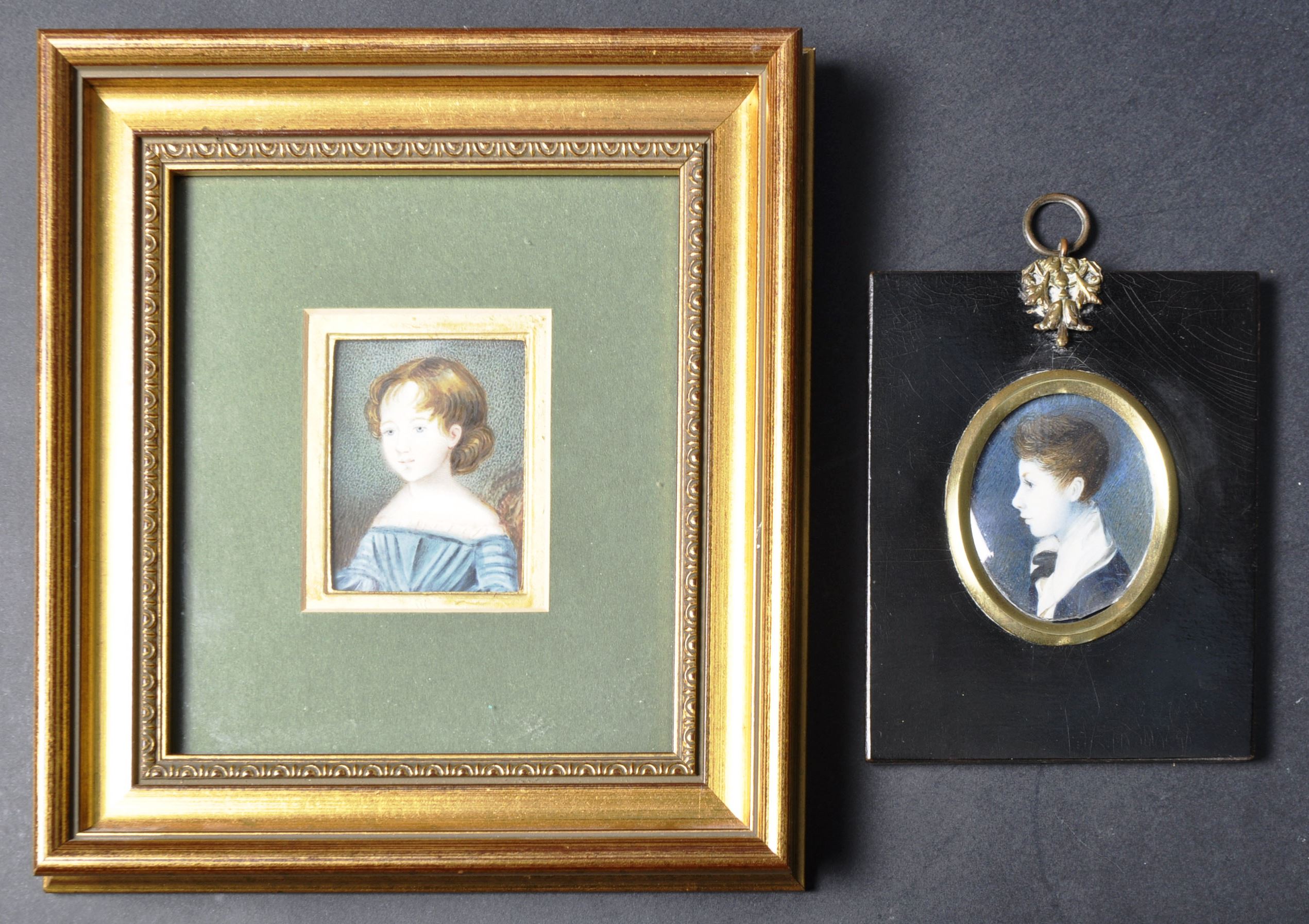 TWO 19TH CENTURY PORTRAIT MINIATURES OF CHILDREN