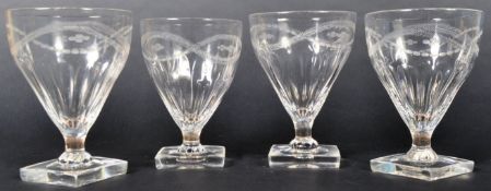 SET OF FOUR 19TH CENTURY GLASS RUMMERS