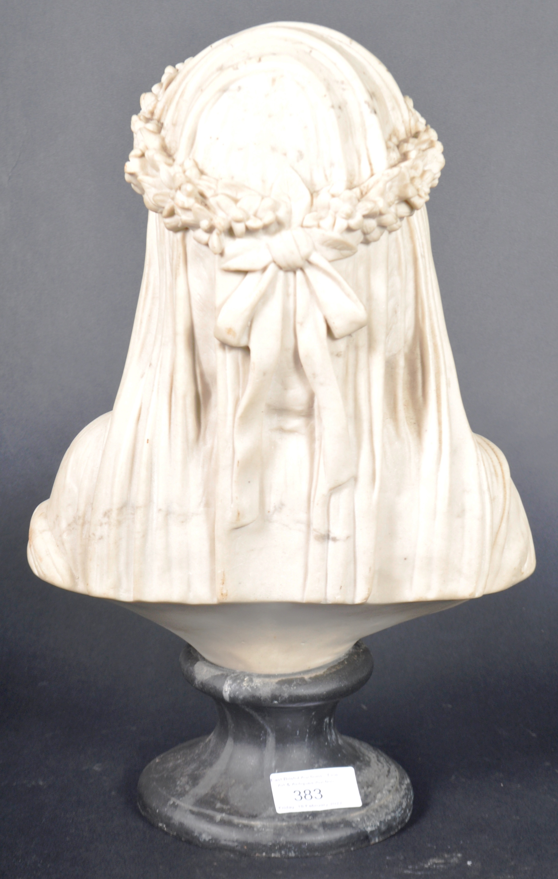 AFTER RAPHAELLE MONTI - THE VEILED VIRGIN - 20TH CENTURY BUST - Image 6 of 8