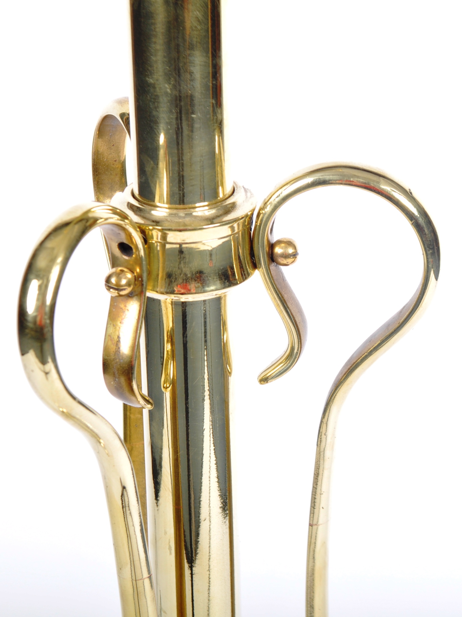 ART NOUVEAU POLISHED BRASS STANDARD LAMP - Image 3 of 5