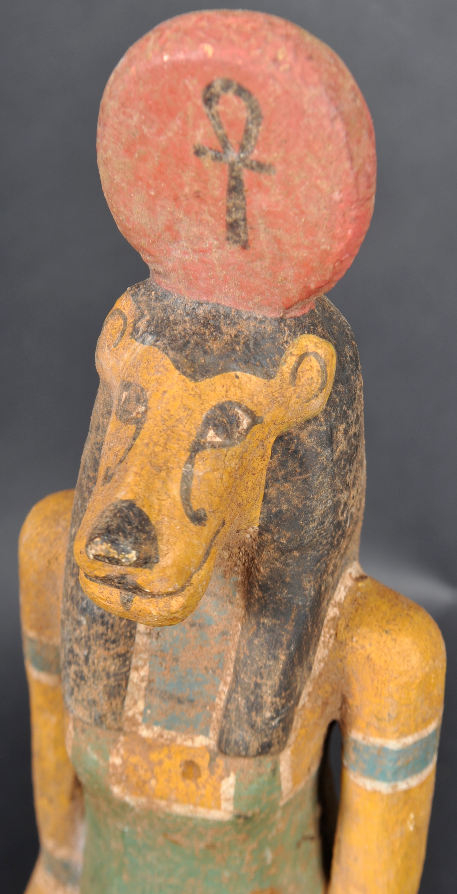 BELIEVED ANCIENT EGYPTIAN HAND CARVED LIGHT WOOD FIGURINE - Image 3 of 7