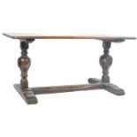 18TH CENTURY GEORGE II REFECTORY OAK DINING TABLE