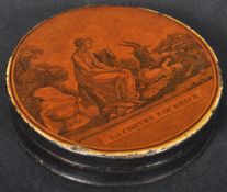 19TH CENTURY VICTORIAN PAPER MACHE SNUFF BOX