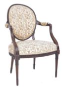 GEORGE III MANNER HEPPLEWHITE INFLUENCE ARMCHAIR