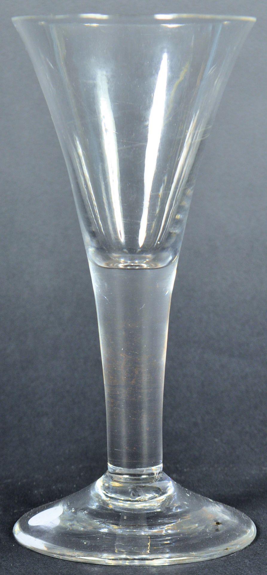 18TH CENTURY GEORGE III PLAIN STEM WINE GLASS