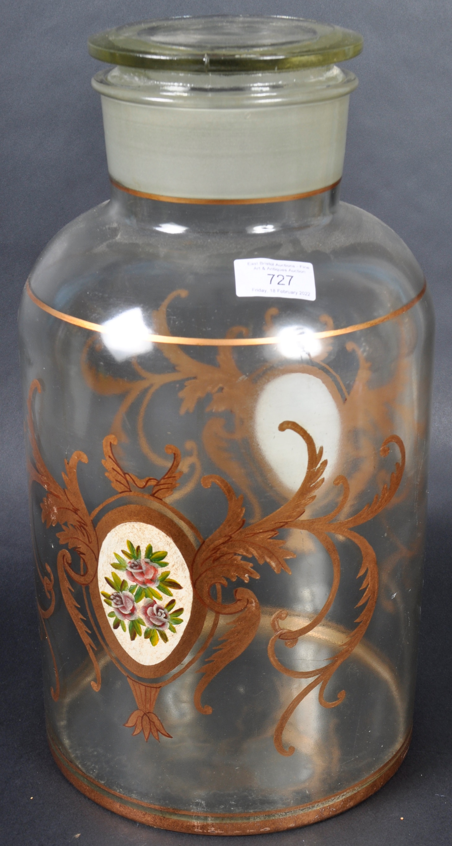 LARGE 19TH CENTURY VICTORIAN GILT GLASS SWEET JAR - Image 5 of 7