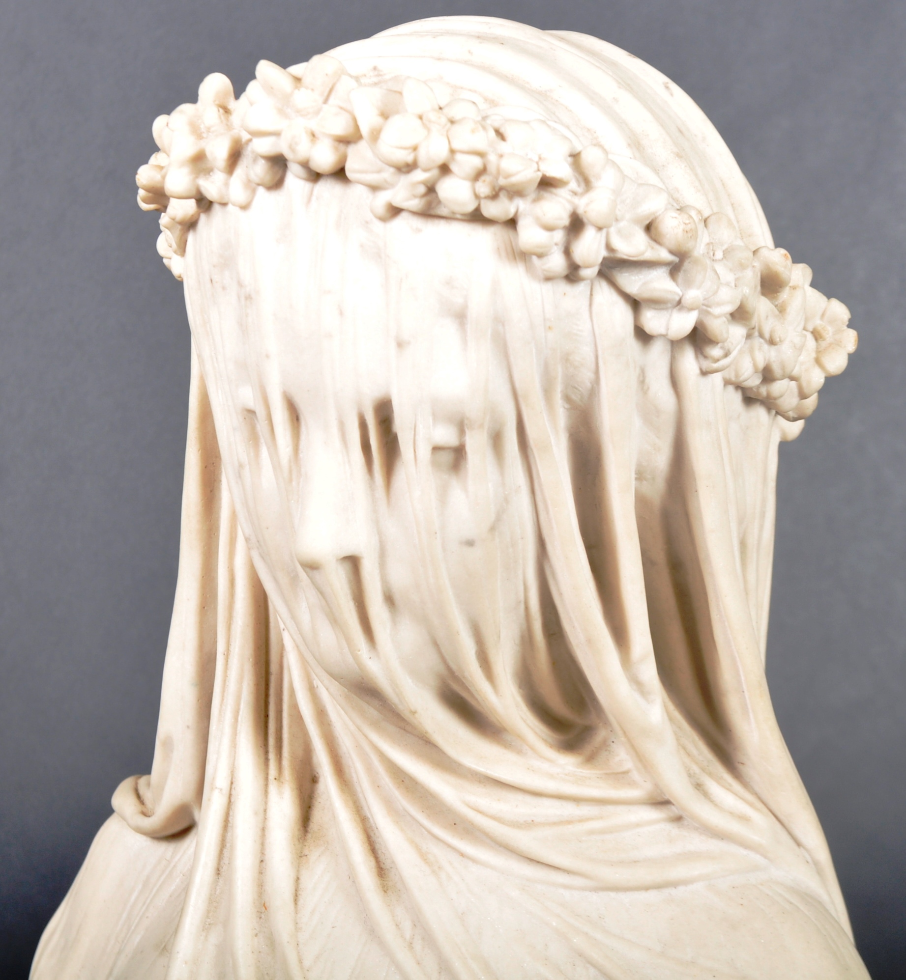 AFTER RAPHAELLE MONTI - THE VEILED VIRGIN - 20TH CENTURY BUST - Image 3 of 8