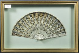 19TH CENTURY REGENCY IVORY HAND FAN