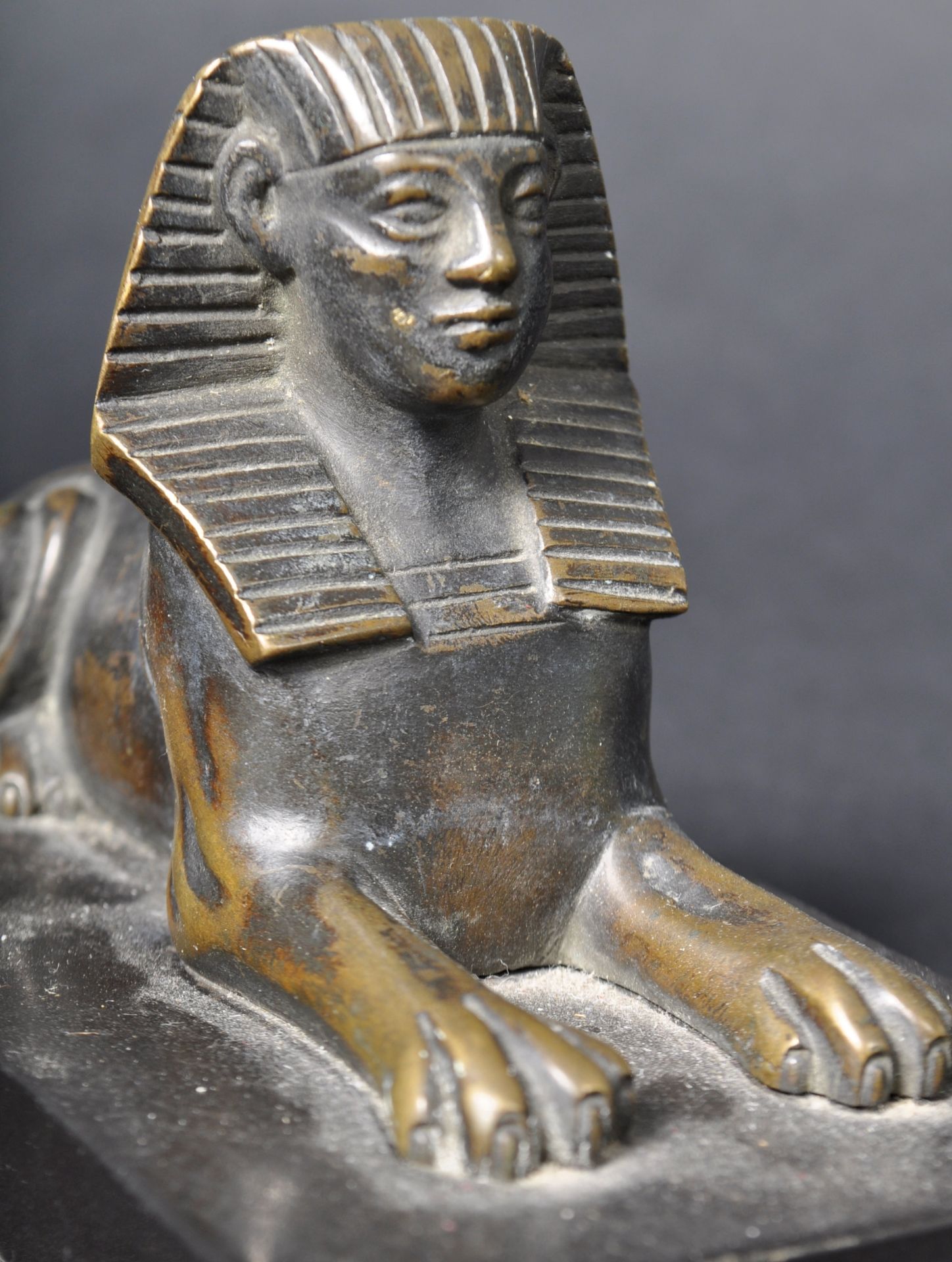 19TH CENTURY FRENCH BRONZE EGYPTIAN SPHINX - Image 3 of 5