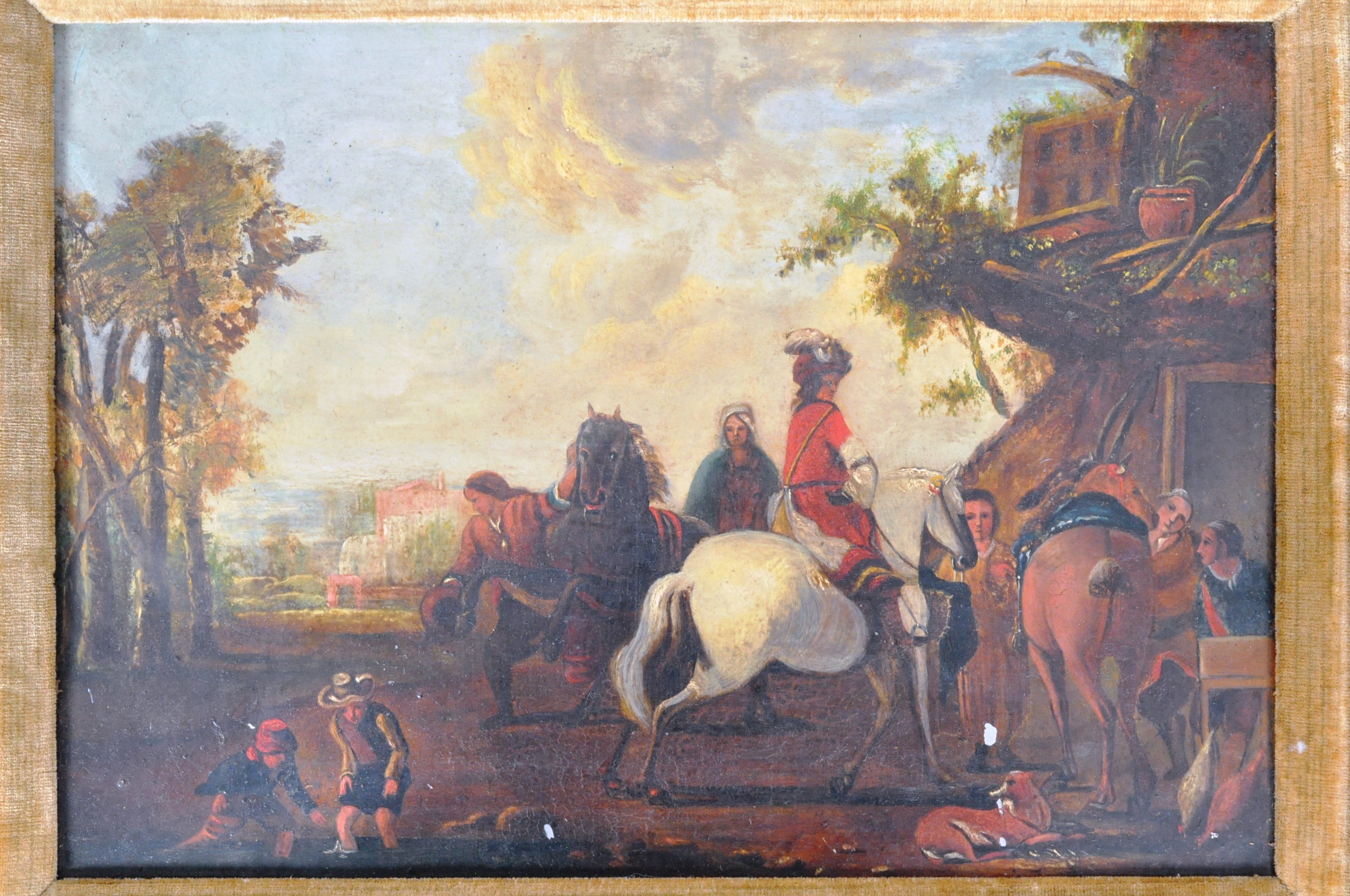 EARLY 19TH CENTURY REGENCY OIL ON COPPER PAINTING - Image 2 of 5