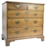 18TH CENTURY GEORGE III OAK CHEST OF DRAWERS