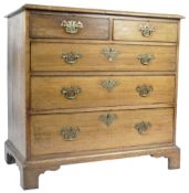 18TH CENTURY GEORGE III OAK CHEST OF DRAWERS