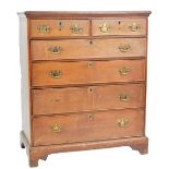 18TH CENTURY GEORGE III OAK CHEST OF DRAWERS