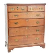 18TH CENTURY GEORGE III OAK CHEST OF DRAWERS