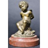 LOUIS KLEY - (1833-1911) - CUPID BOUND - BRONZE FIGURINE