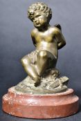 LOUIS KLEY - (1833-1911) - CUPID BOUND - BRONZE FIGURINE